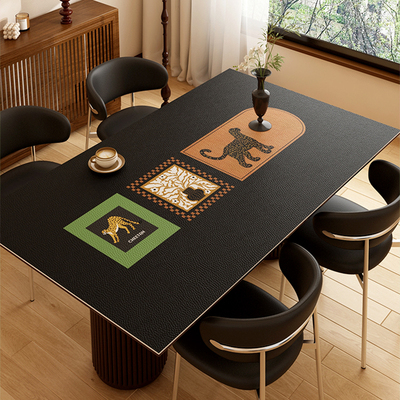中古风餐桌布复古餐桌垫防水防油
