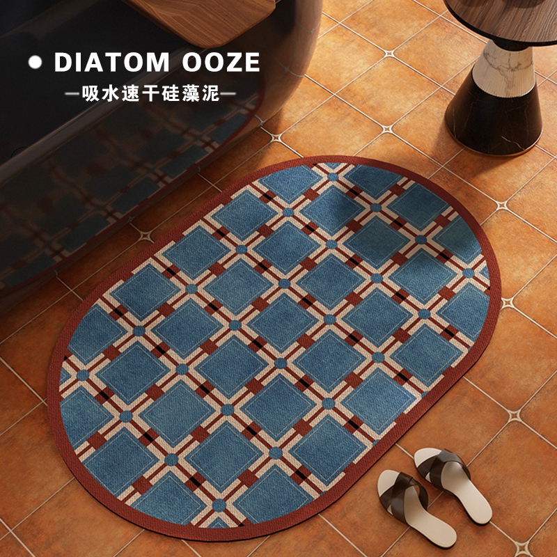 美式风卫生间地垫吸水速干防滑