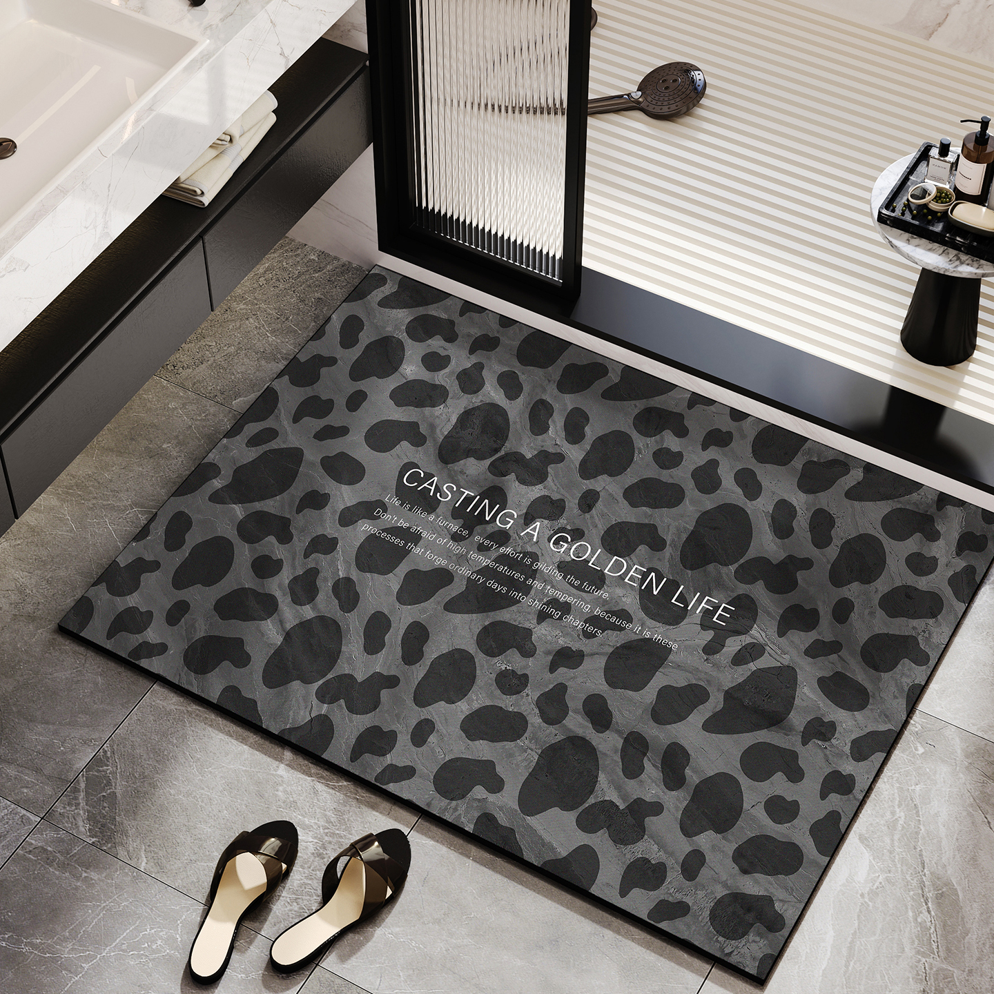 【三倍吸水】防滑硅藻泥浴室地垫