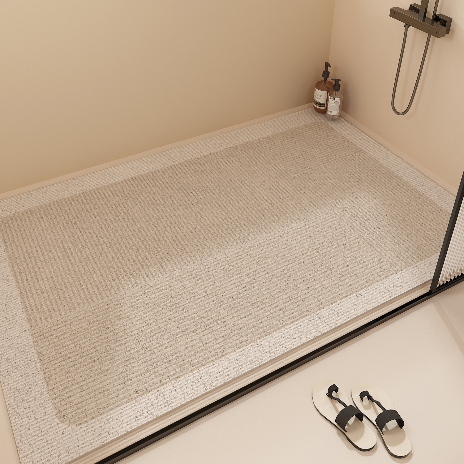 现代简约浴室防滑地垫洗澡专用防摔脚垫卫生间厕所耐脏丝圈沥水垫