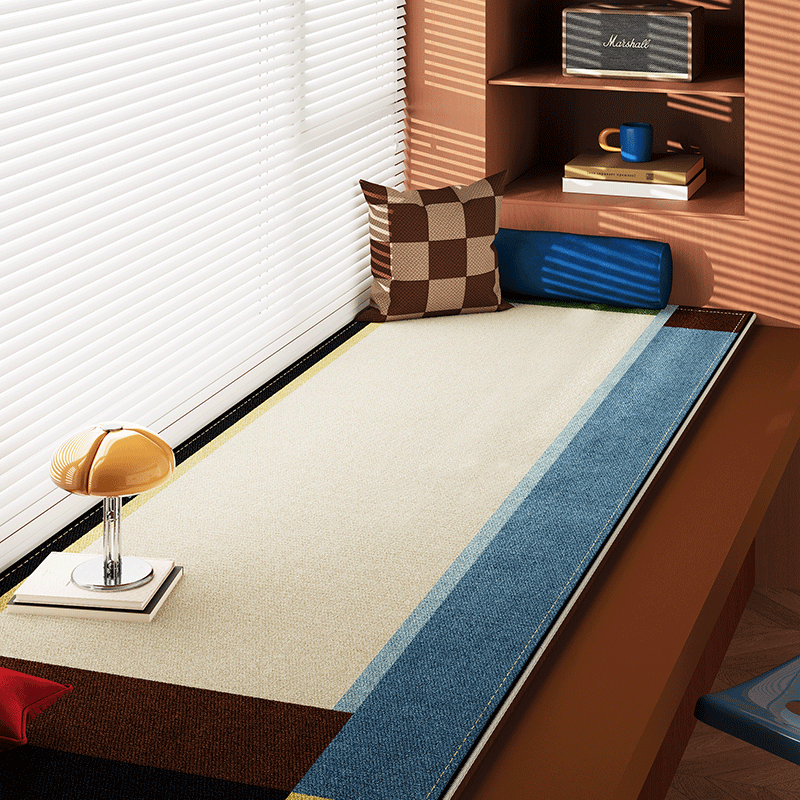 包豪斯飘窗垫窗台垫轻奢高级感主卧室坐垫复古格子书房阳台垫家用