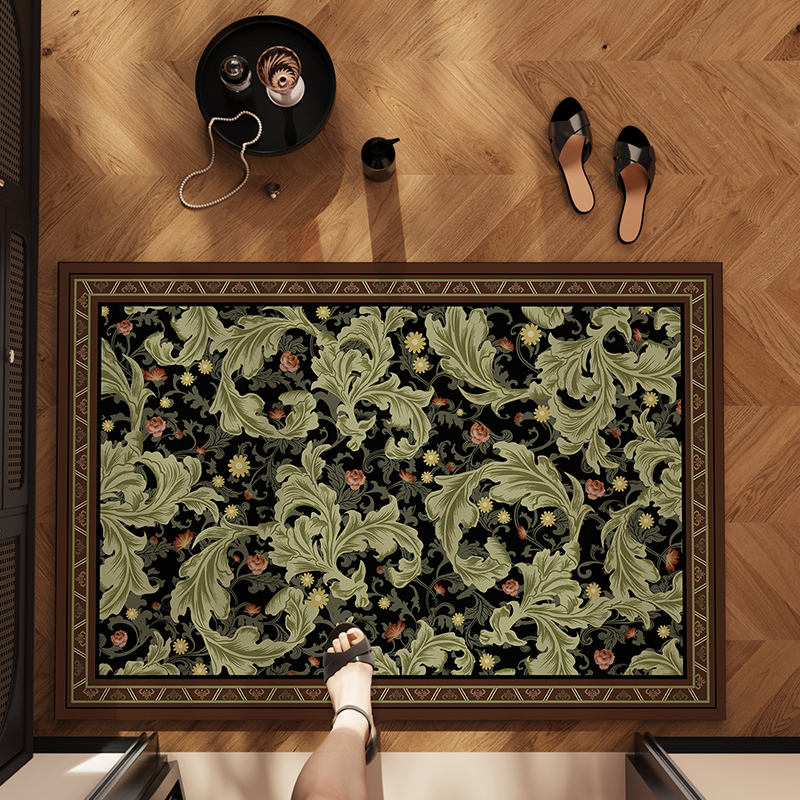 中古风硅藻泥吸水防滑入户地垫