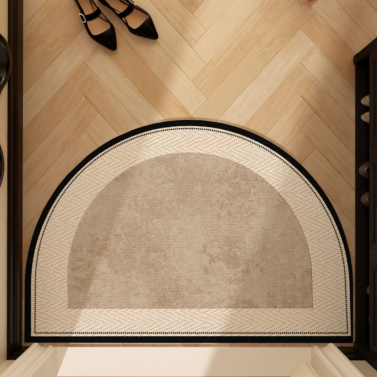 法式入户门垫可擦免洗皮革地垫