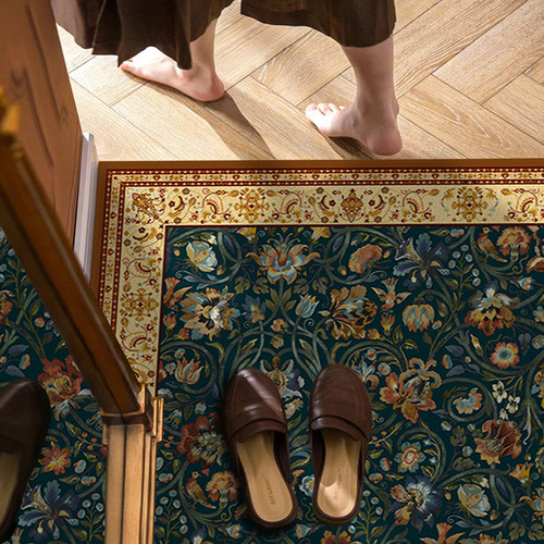 入户门地垫覆古进门脚垫pvc免洗可擦门垫门厅玄关防滑地毯换鞋垫