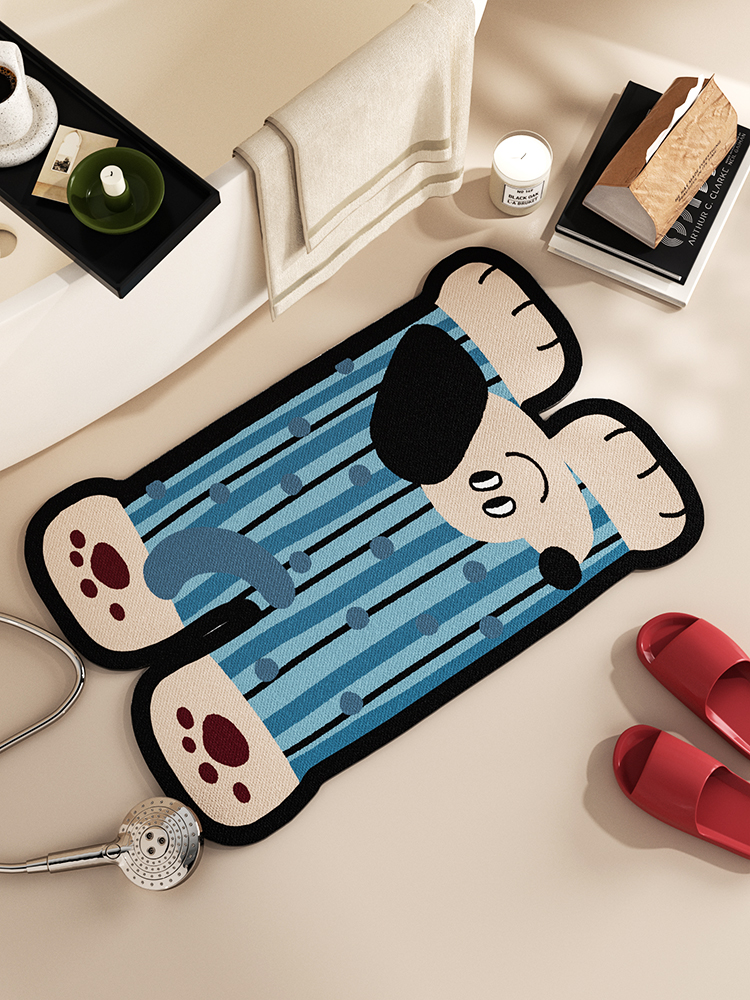 卡通可爱浴室地垫ins风异形卫生间浴缸吸水防滑垫厕所洗手池脚垫