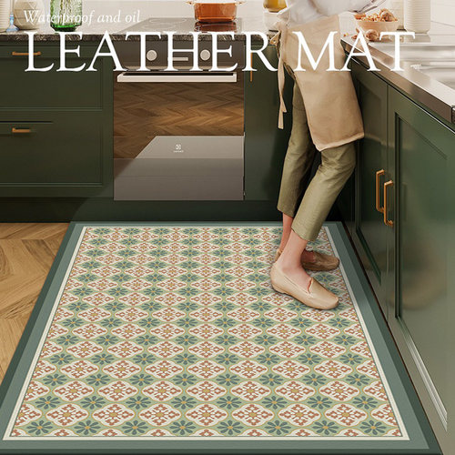 PVC可擦免洗厨房地垫防水防油