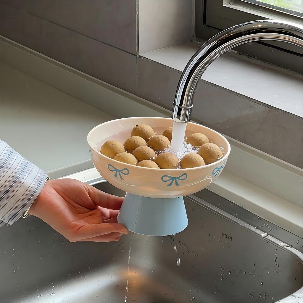 高脚水果沥水篮厨房家用