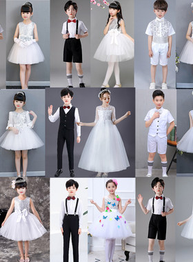 儿童合唱服/小学生演出服白色