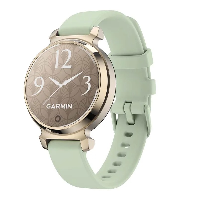 适用佳明Lily2硅胶表带 Garmin Lily2时尚光面官方替换腕带14mm