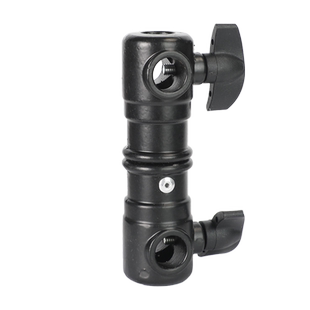 AOFUTU奥富图双云台接头影棚影视拍摄灯架配件摄影器材支架三脚架转二支对接器快装转接头金属连接配件