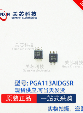 德州 放大器 PGA113AIDGST PGA113A 丝印:P113 MSOP-10