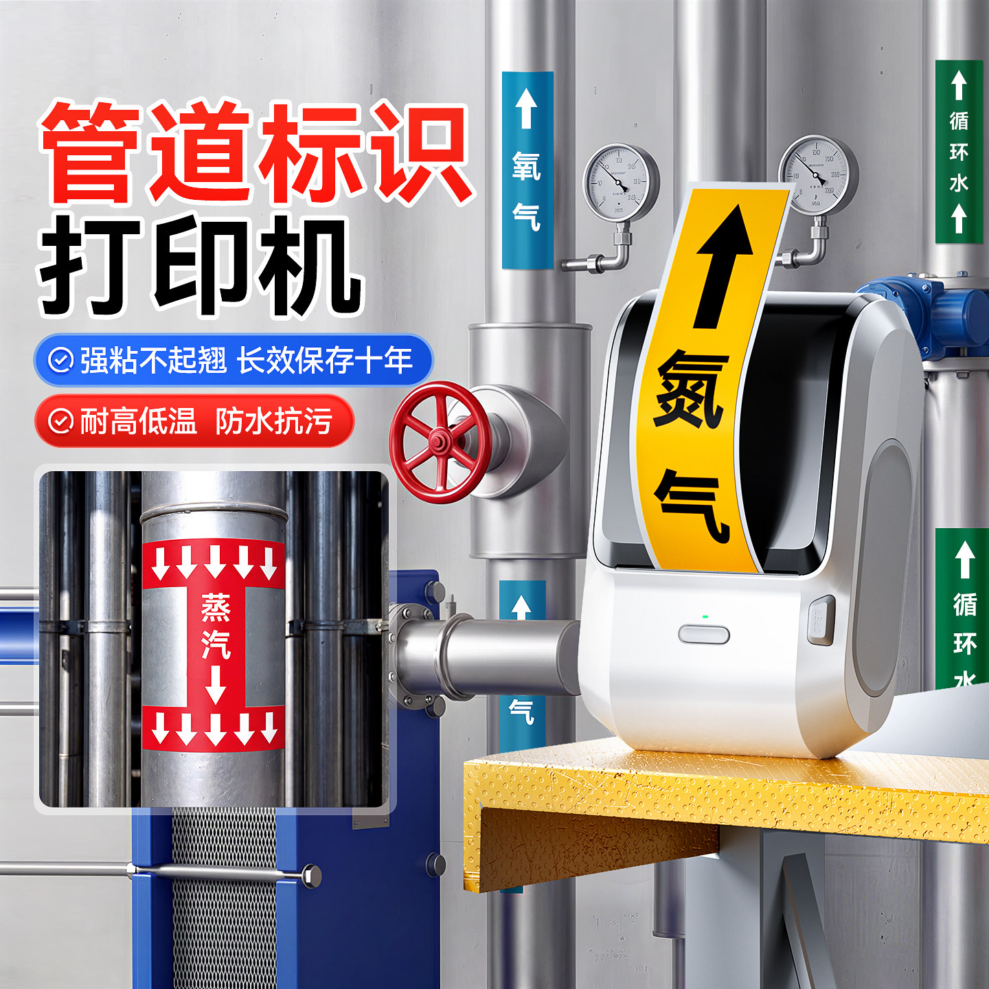 精臣M3管道/阀门标识标签打印机