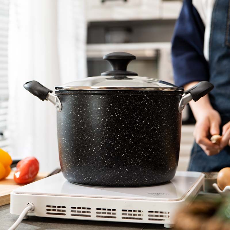 5.8L大容量加深款麦饭石汤锅