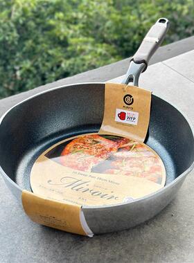 外贸原单 20/24/28CM 平底不粘加大深煎锅 燃气电磁炉通用