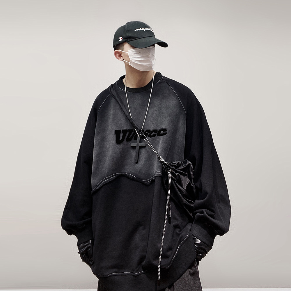 复古宽松休闲圆领卫衣