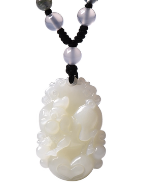 红绡兔年玉兔吊坠本命年属相挂件