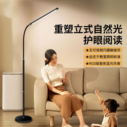 落地灯护眼灯客厅卧室灯2024新款学习专用书桌沙发边氛围立式台灯