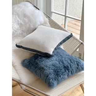 texdream态度 蓝调时刻抱枕北欧ins羊毛靠垫腰枕客厅卧室沙发现代