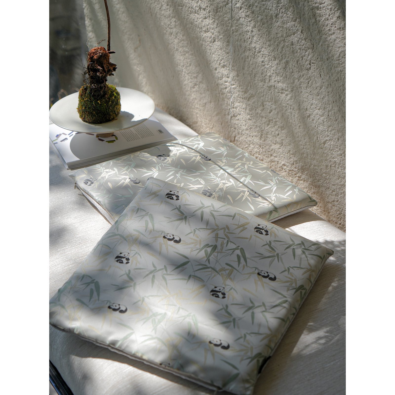 Texdream缎面凉感新中式刺绣坐垫