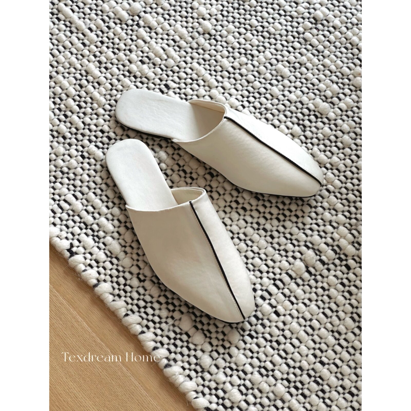 texdream态度 法式优雅缎面拖鞋女外穿时尚居家室内防滑软底静音