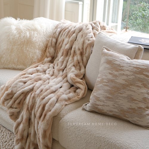 texdream态度奶油米色抱枕现代