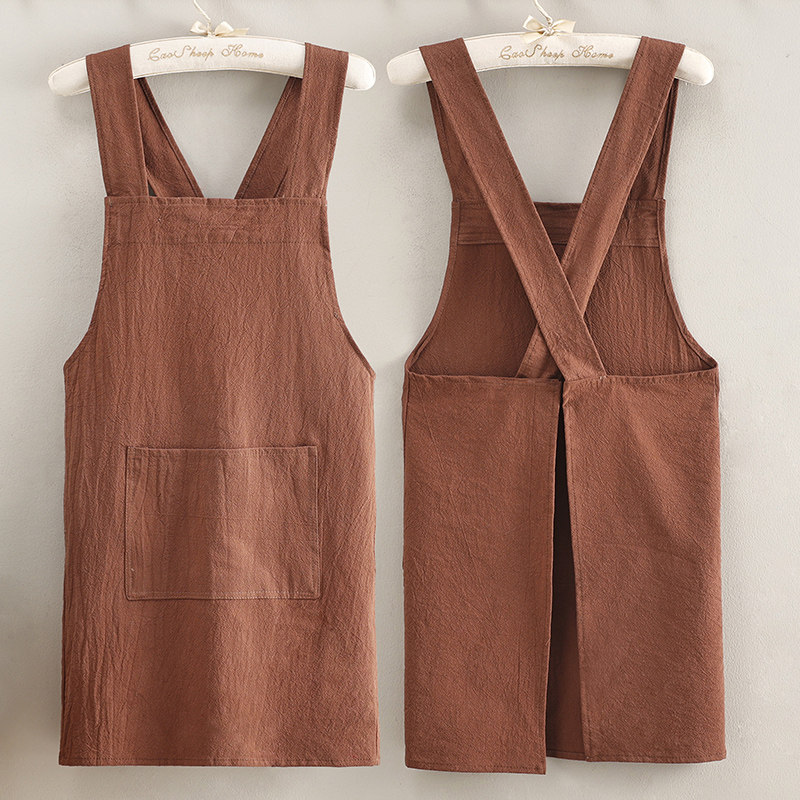 家用小清新纯色围裙厨房做饭防污透气免绑无系带工作服餐饮成人女,家庭/个人清洁工具,围裙,淘宝优惠券,粉丝福利购,淘宝优惠卷
