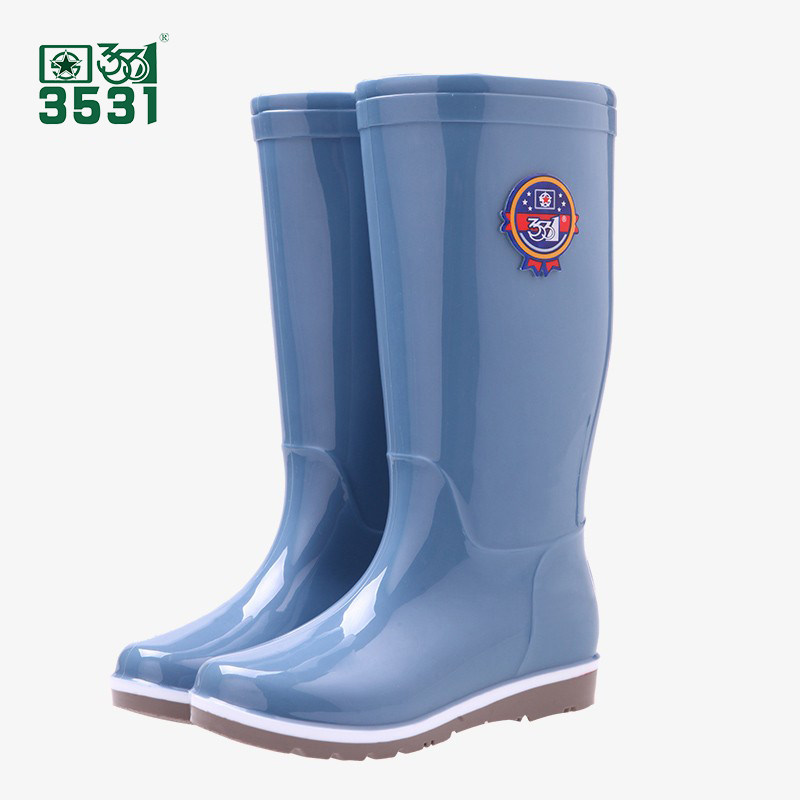 夏季女时尚高筒雨靴防滑防水雨鞋图片