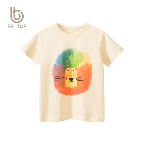 儿童短袖27kids韩版卡通印花新品