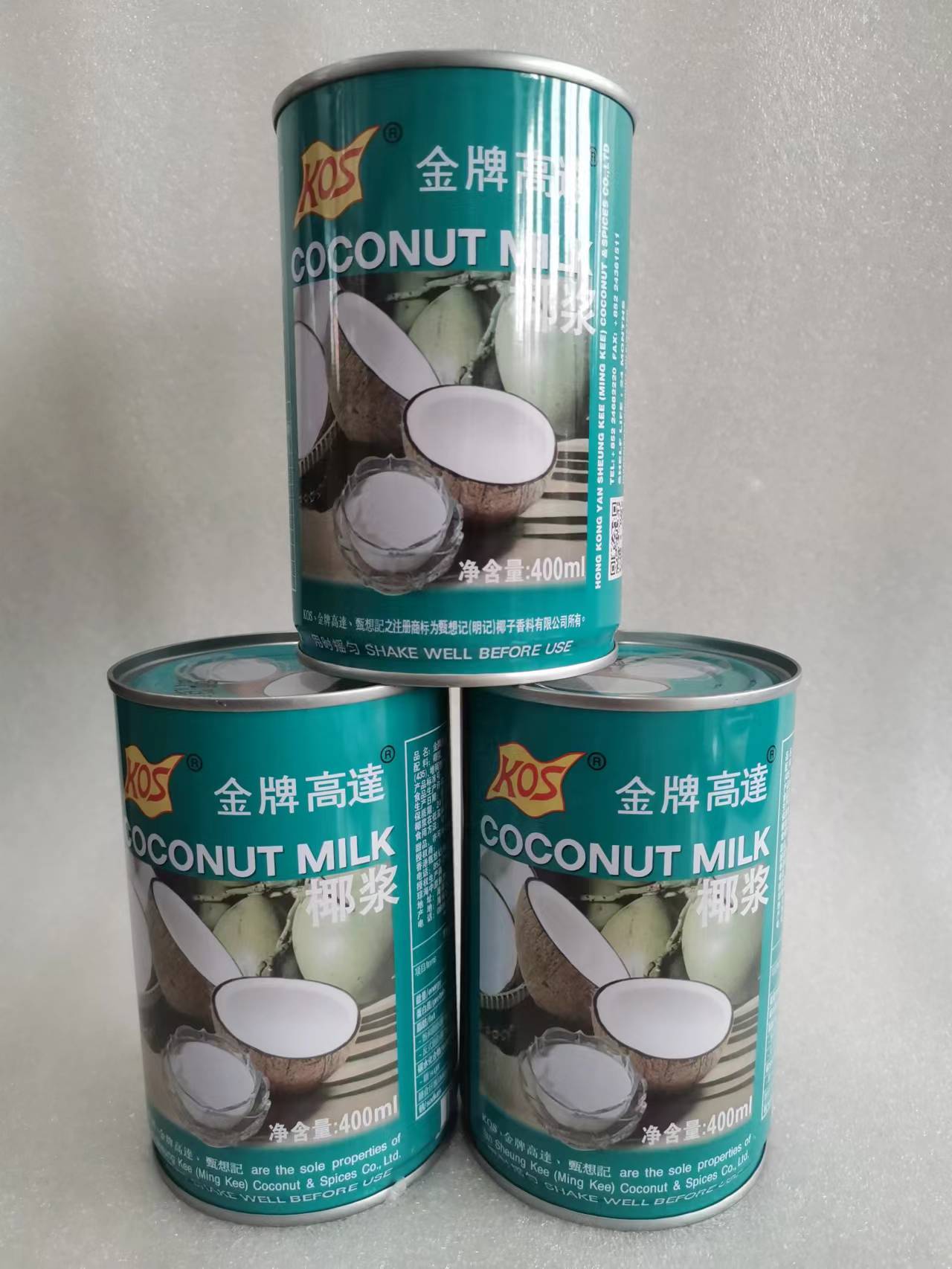 kos甄想记金牌高达椰浆400ml*24罐/箱 椰奶椰子西米露甜品