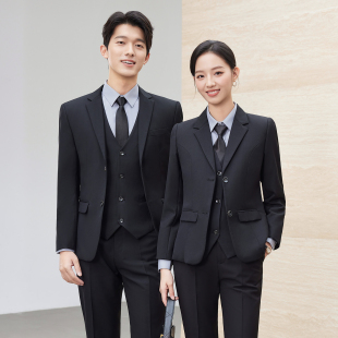 大学生公务员商务职业正装 男士 免烫结婚新郎员工西服外套 套装 西装