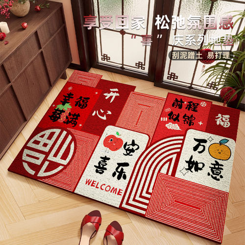 丝圈入户门垫乔迁地毯入户门地垫