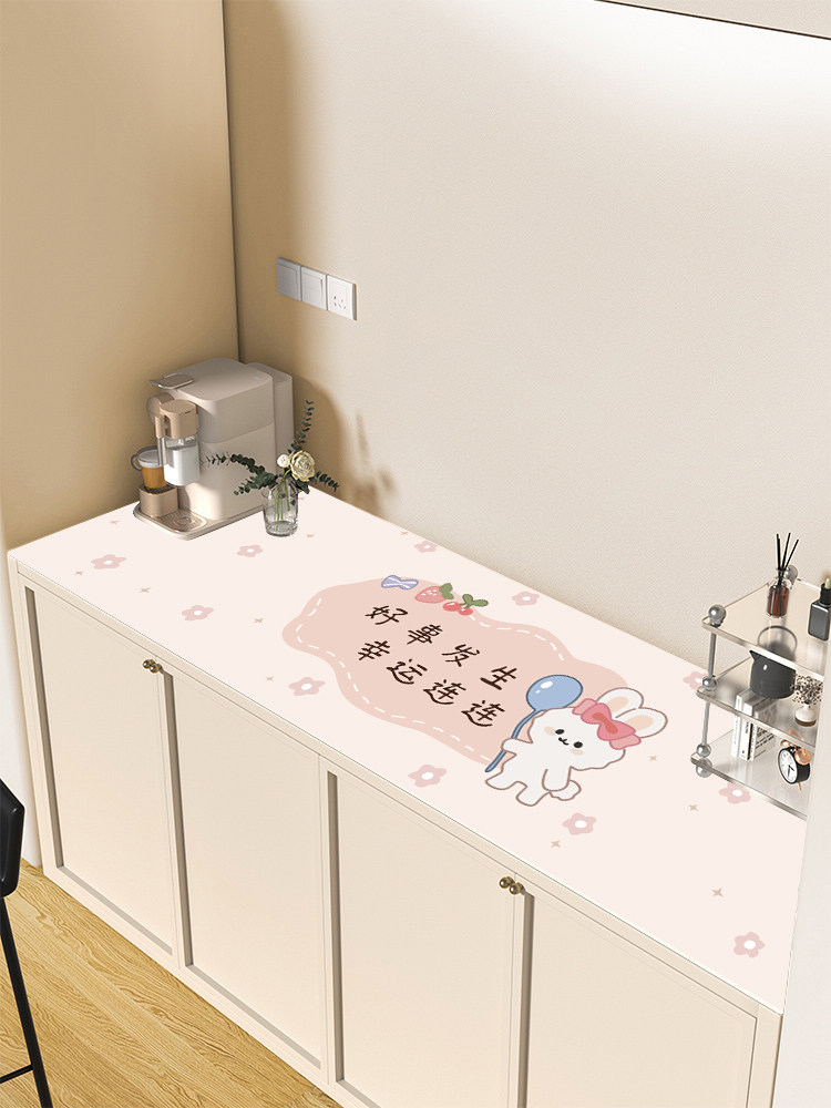 鞋柜垫电视柜台面保护桌垫餐边柜防水轻奢高级感免洗桌布茶几垫子