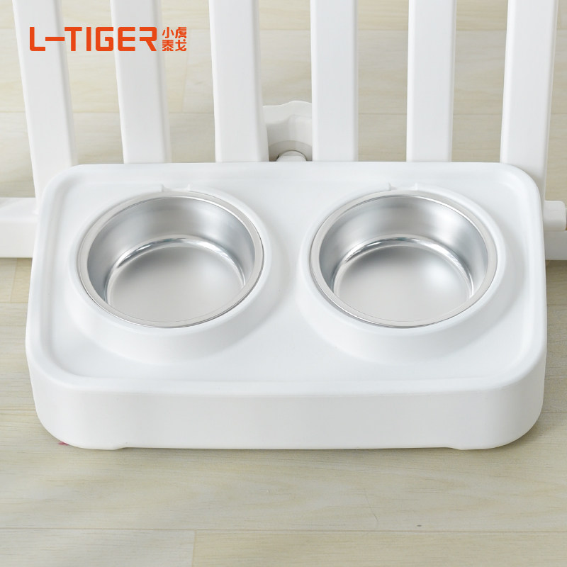猫碗狗碗宠物围栏饮水食盆可固定防打翻不锈钢双碗一体宠物喂食碗,宠物/宠物食品及用品,猫狗碗/慢食碗,淘宝优惠券,粉丝福利购,淘宝优惠卷