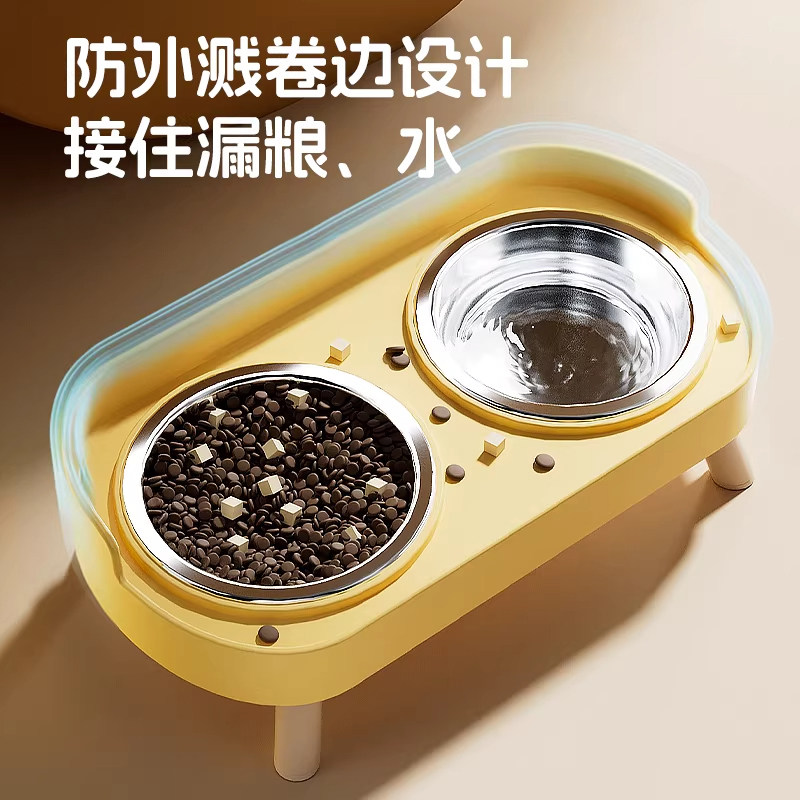 小型犬不锈钢防打翻狗食水碗