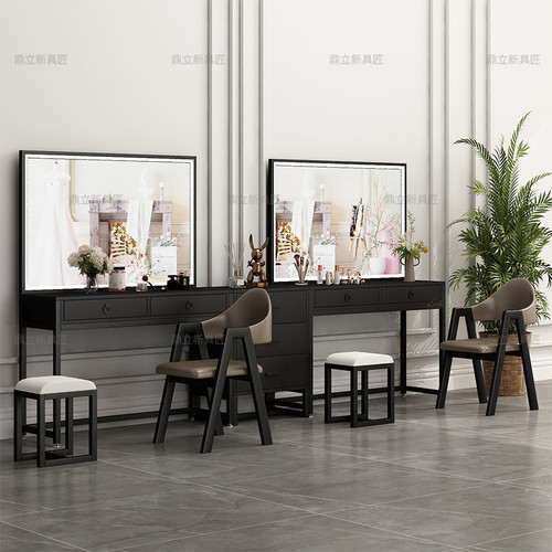 化妆台影楼专用带灯专业彩妆婚纱店学校化妆师化妆桌美容院梳妆台