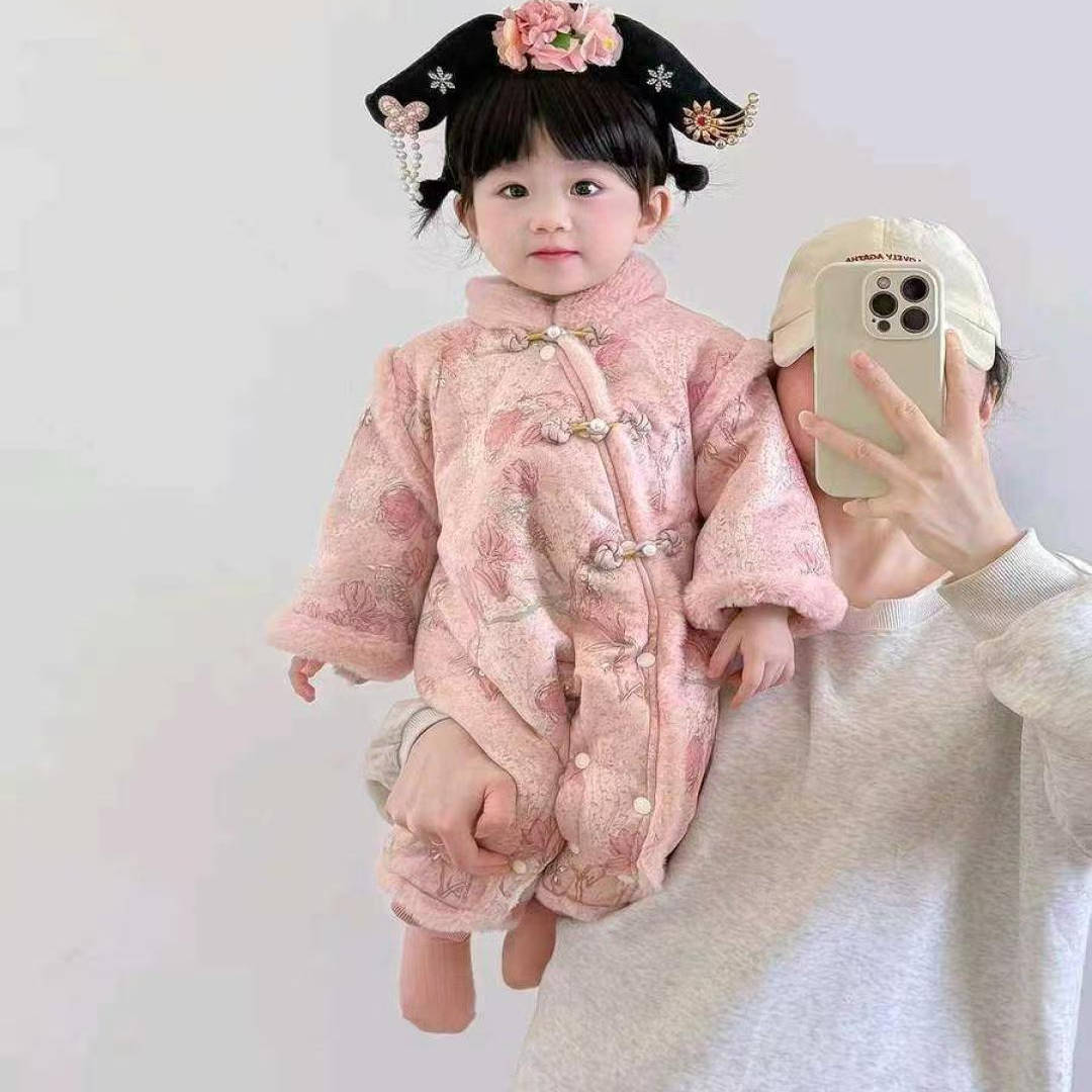 新款超萌加绒加棉加厚连体衣