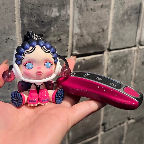 保时捷钥匙壳星光宝石红