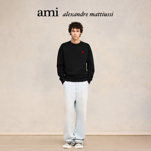 AMIPARIS爱心款圆领套头卫衣