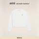 春夏新品 Ami Paris 女士棉毛圈撞色刺绣ADC爱心圆领短款 卫衣