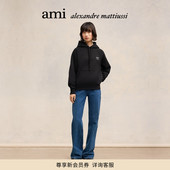 设计师款 Ami Paris男女同款 字母徽标棉质连帽休闲宽松卫衣