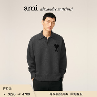Ami Paris 男女同款 POLO衫 末甄选 黑色ADC 爱心上衣 季
