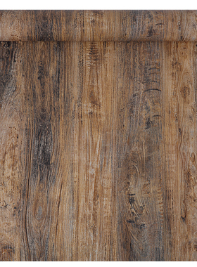 仿木纹贴纸自粘膜复古旧木头实木板木皮桌子家具翻新桌面书桌贴皮