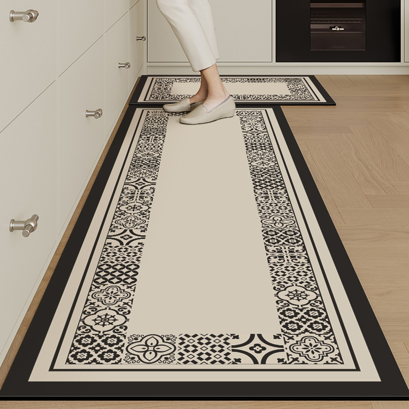 厨房软硅藻泥地垫防水防油可擦免洗脚垫防滑防脏防污吸水吸油地毯