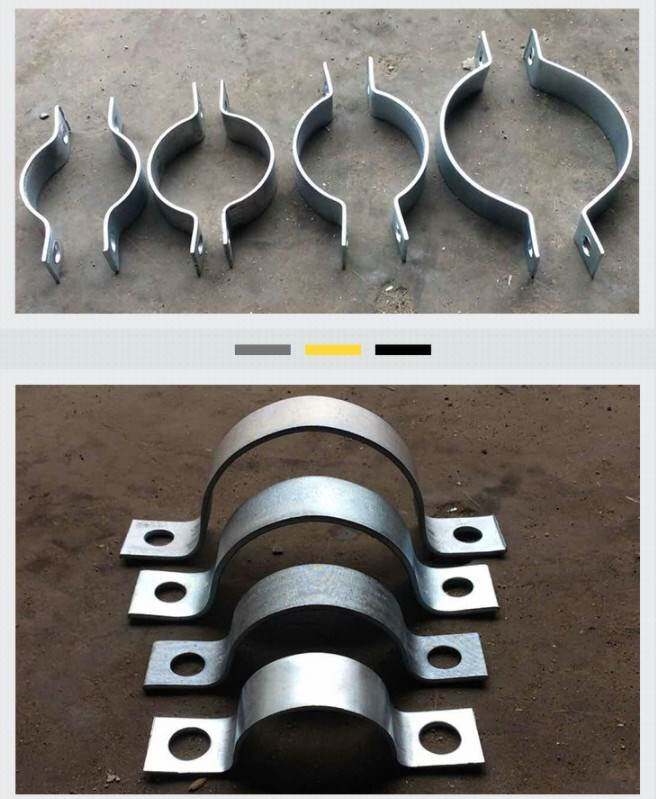 电线杆承重钢管弯头连接件管道抱箍卡箍圆形管卡子广告卡定做吊线