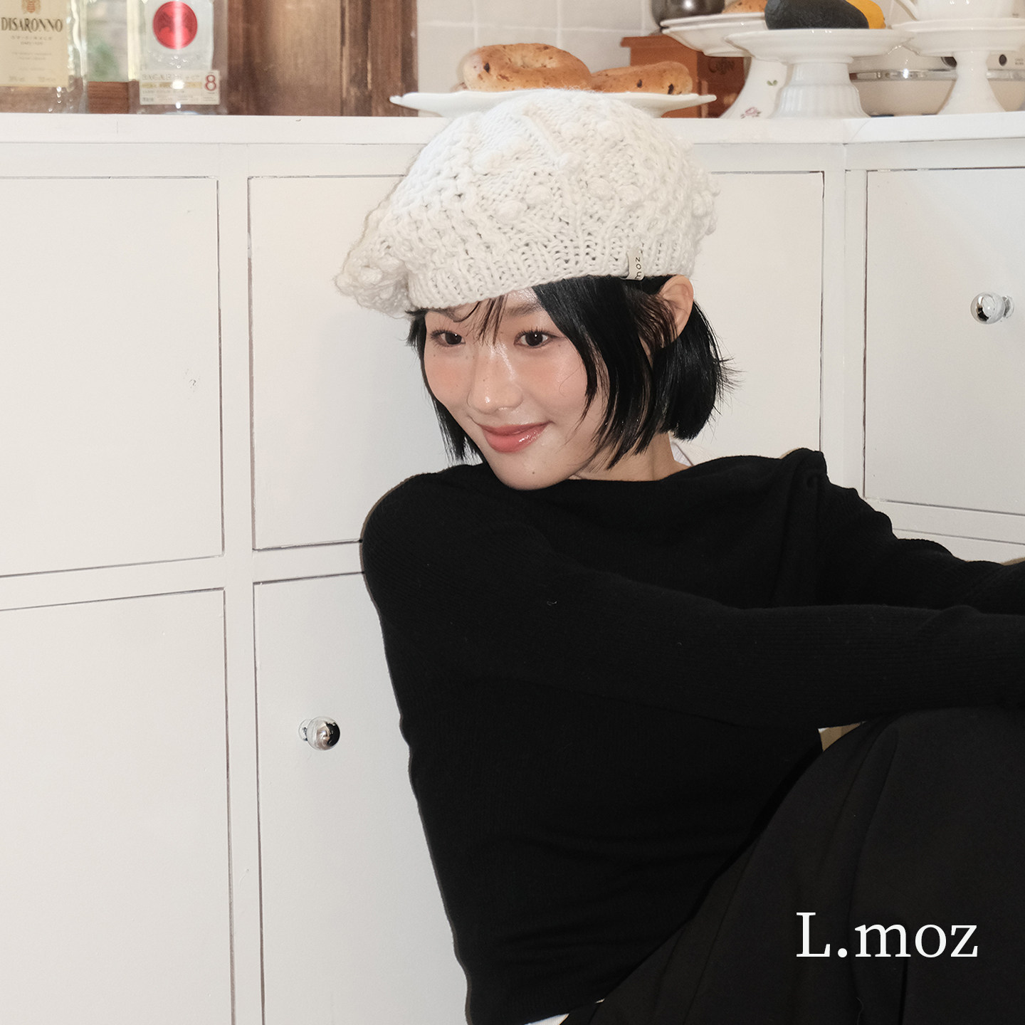 蓝墨竹LMO.Z日系复古针织帽女秋冬新款白色百搭贝雷帽编织画家帽,服饰配件/皮带/帽子/围巾,帽子,淘宝优惠券,粉丝福利购,淘宝优惠卷