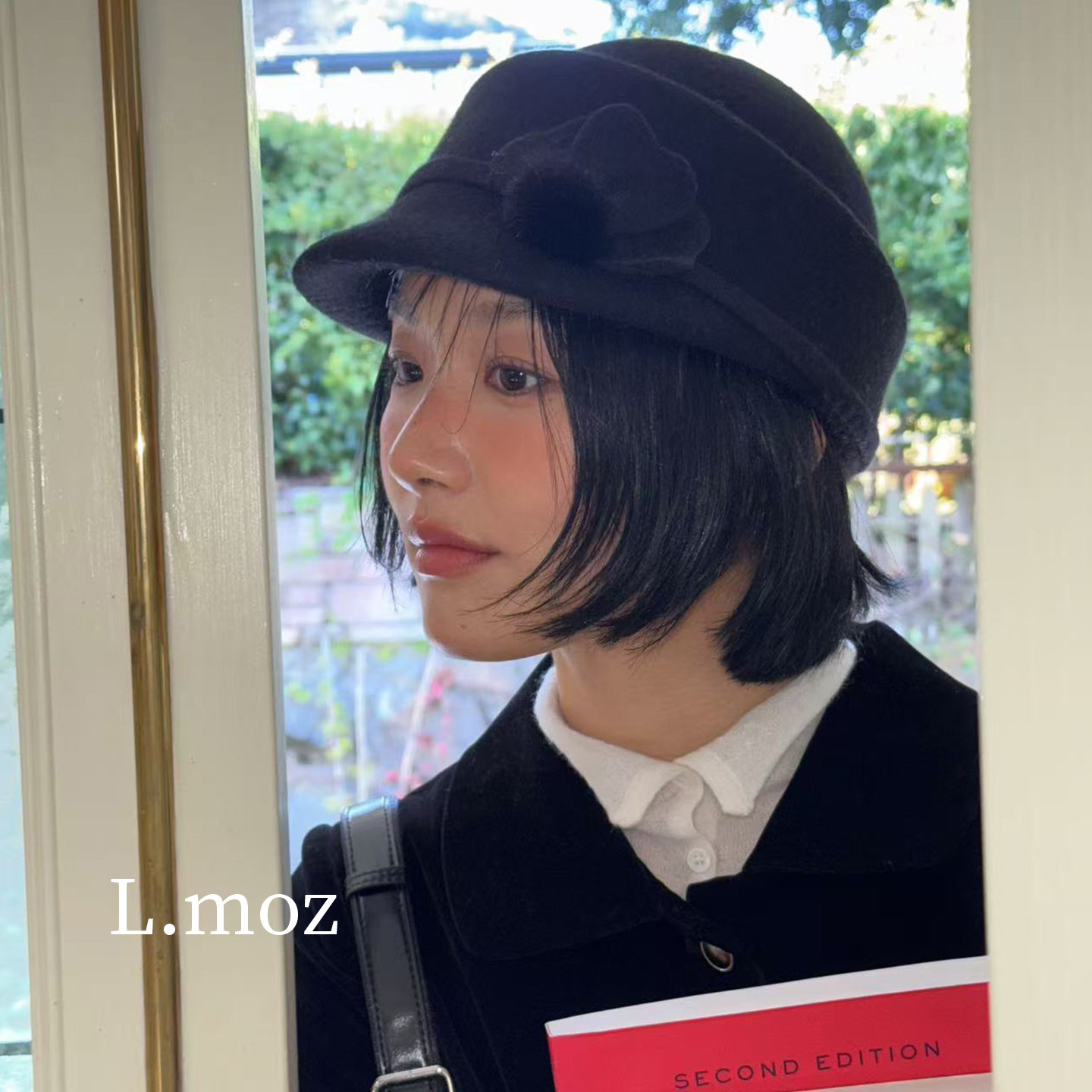 蓝墨竹LMO.Z日系复古风贝雷帽子秋冬新款女文艺百搭前进帽显脸小图片