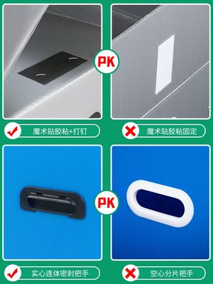 可折叠塑料瓦楞板搬家箱加厚储物钙塑箱中空板带盖周转箱神器收纳