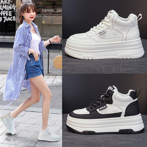 厚底内增高小白鞋女2026