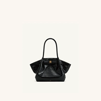 Черный, крокодиловый принт