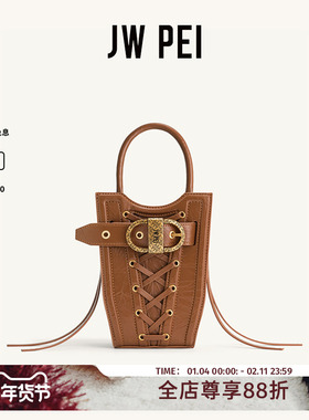 JW PEI花瓶包MINI TOTE新款机车系列斜挎托特包手拎包废土风2T17